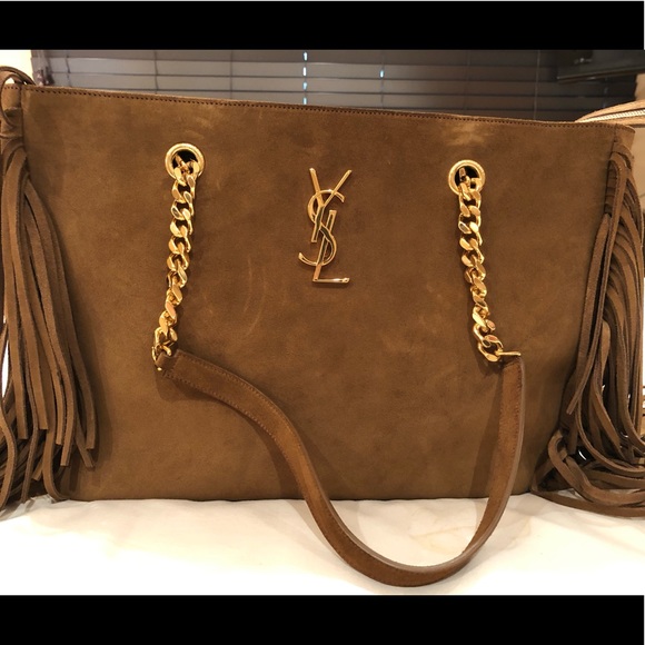 Saint Laurent Handbags - Saint-Laurent Suede Fringe Tote